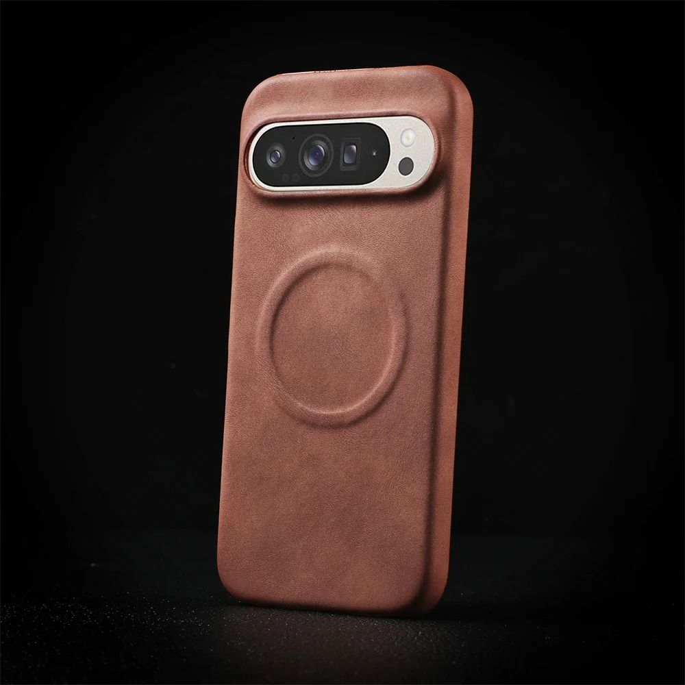 Magnetic Sheepskin Leather Phone Case For Google Pixel 6