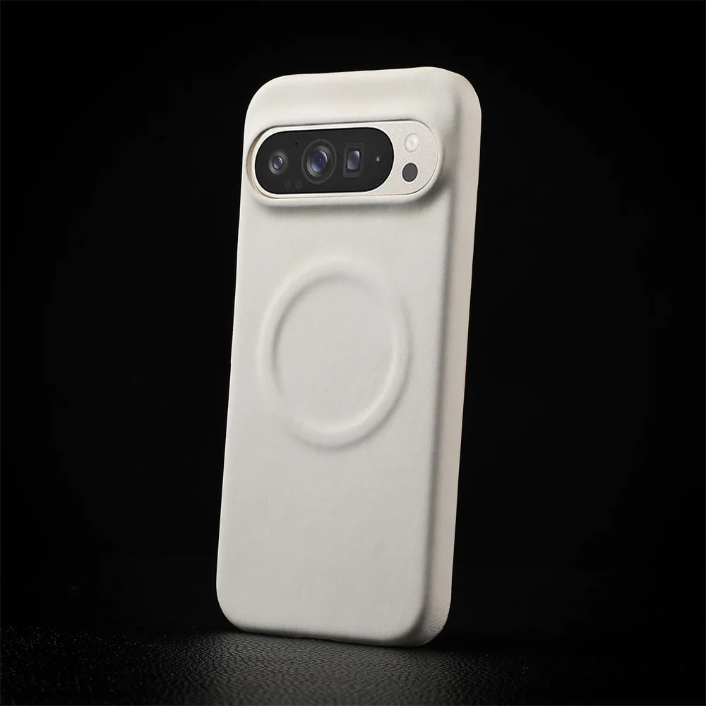 Magnetic Sheepskin Leather Phone Case For Google Pixel 7