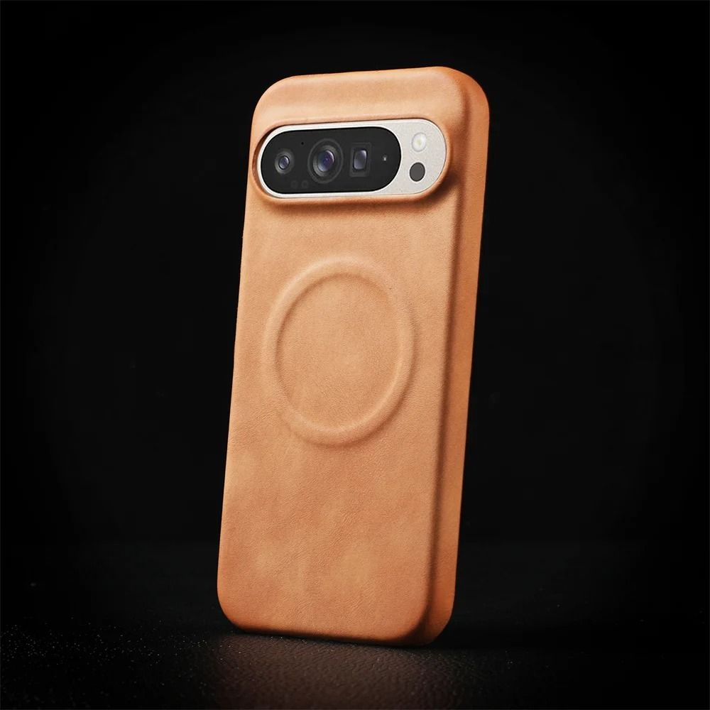Magnetic Sheepskin Leather Phone Case For Google Pixel 8