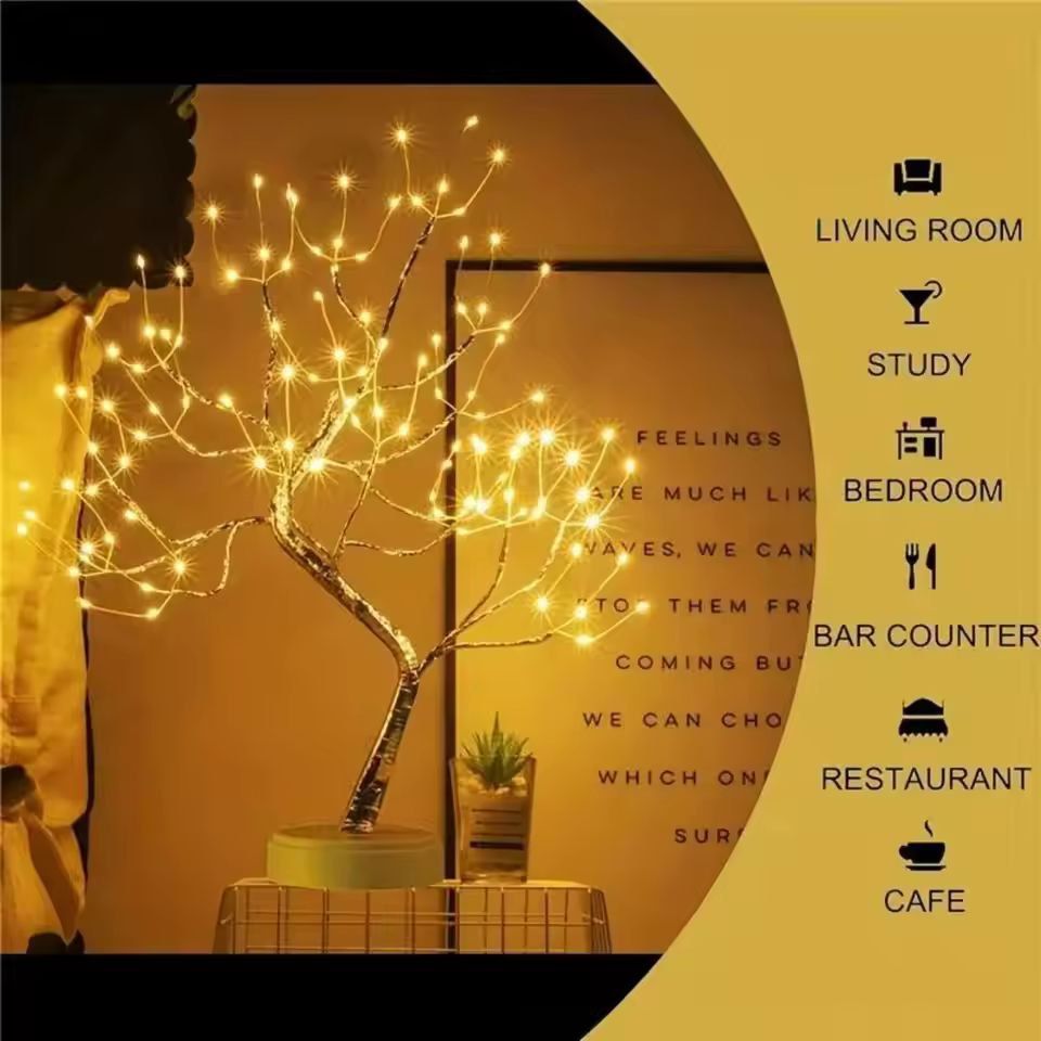 CozyGlow 108LED Warm White Copper String Lights USB  Battery 3