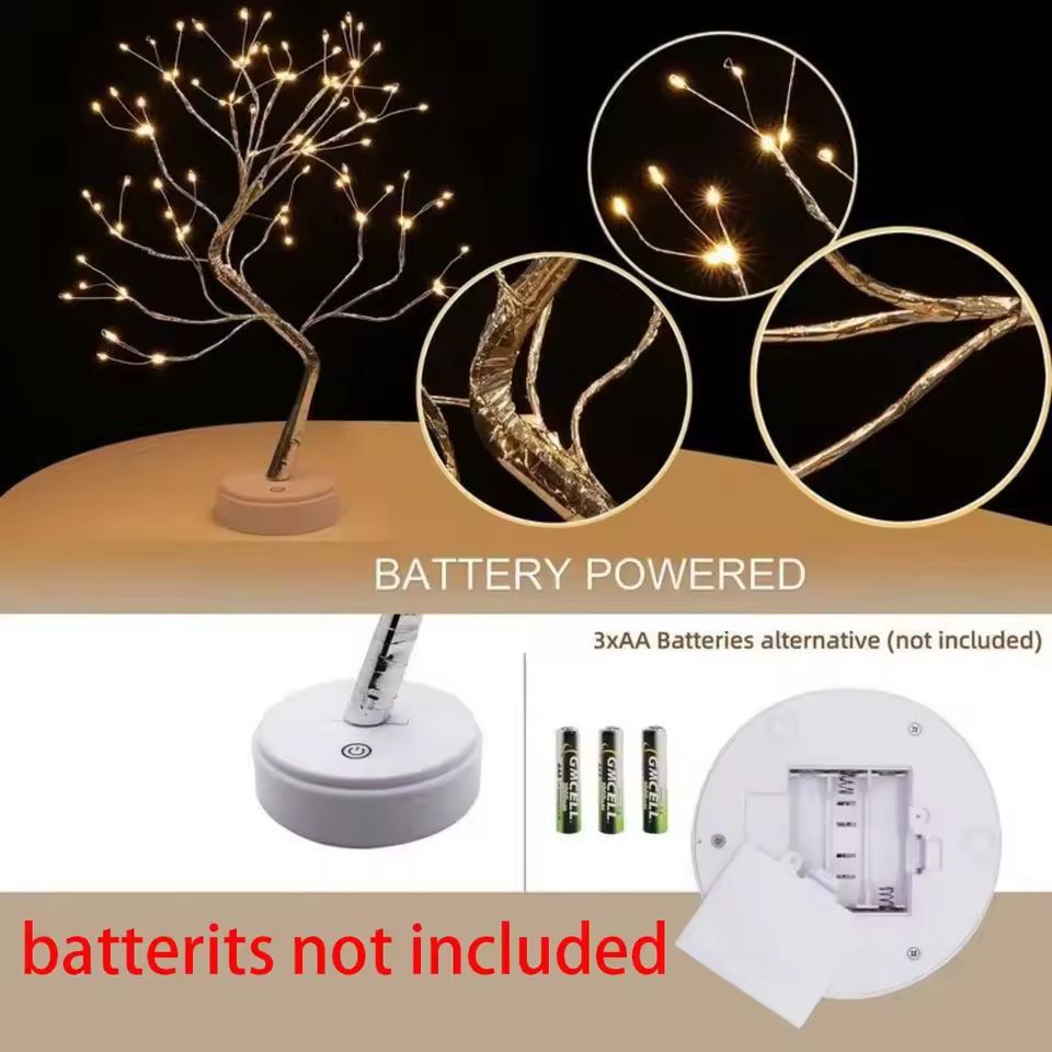 CozyGlow 108LED Warm White Copper String Lights USB  Battery 5