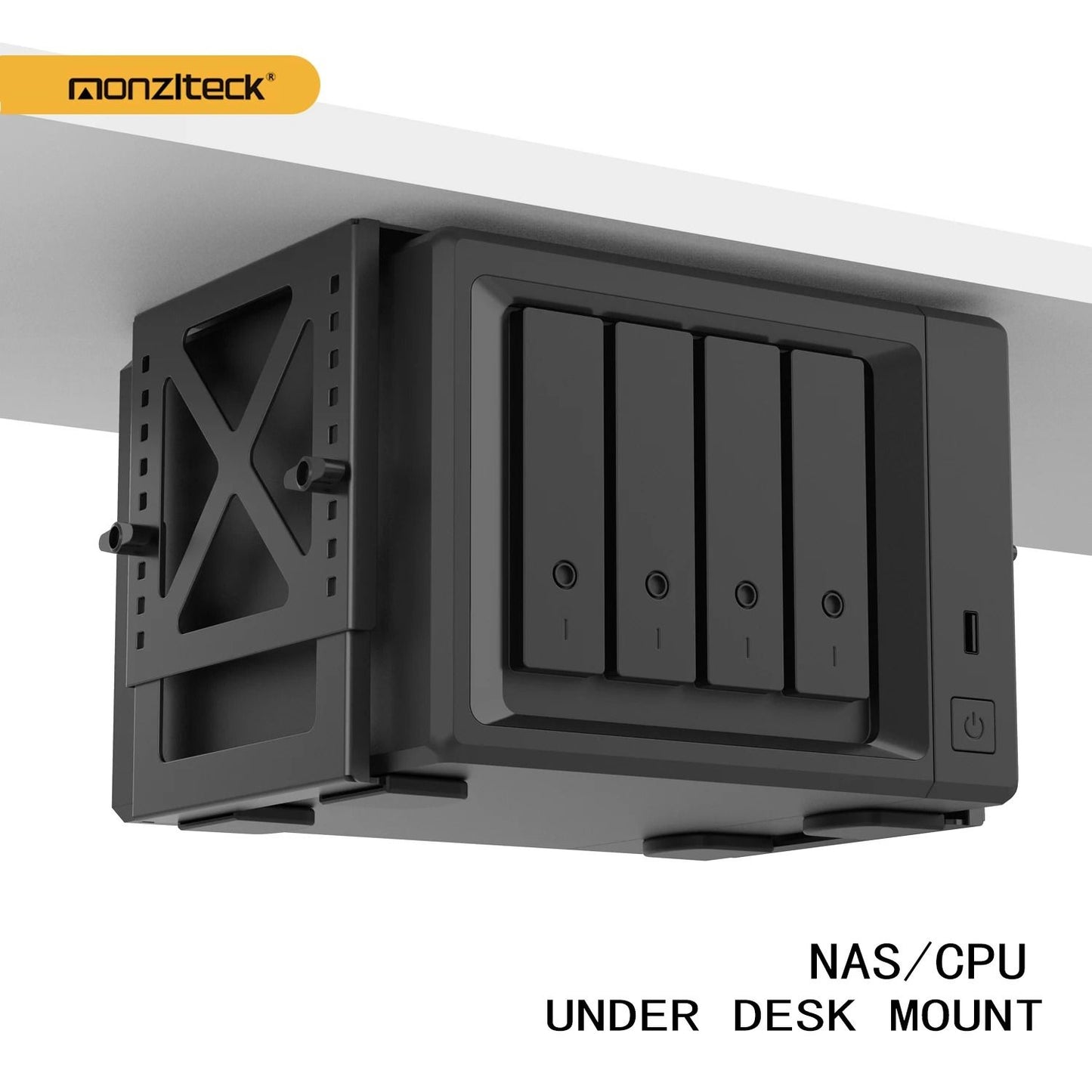 Adjustable Under Desk PC Or NAS Mount Bracket Holder 1