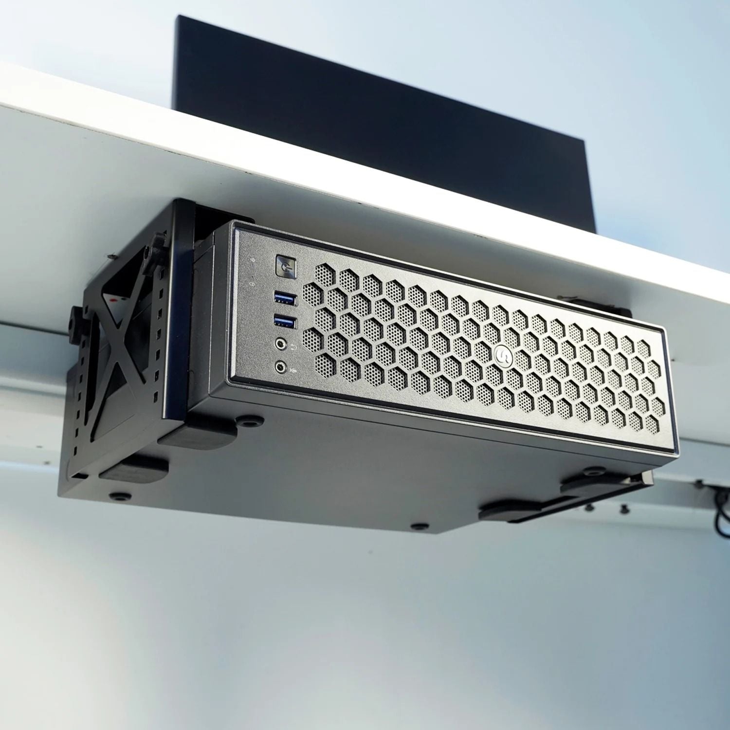 Adjustable Under Desk PC Or NAS Mount Bracket Holder 2