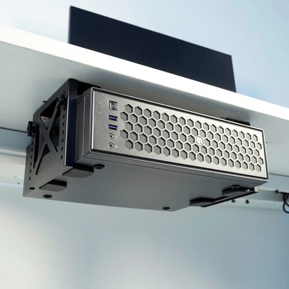 Adjustable Under Desk PC Or NAS Mount Bracket Holder 2