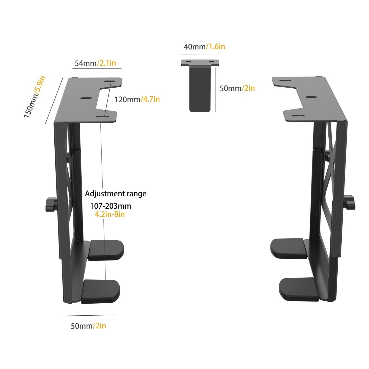 Adjustable Under Desk PC Or NAS Mount Bracket Holder 5