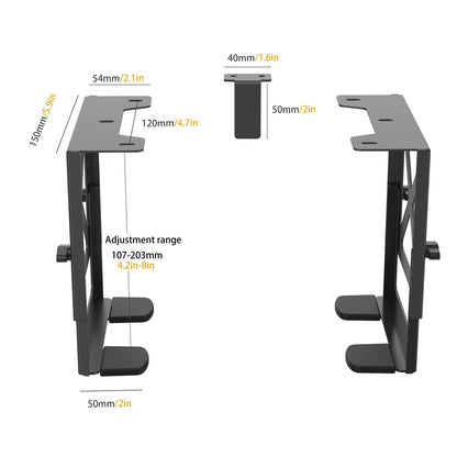 Adjustable Under Desk PC Or NAS Mount Bracket Holder 5