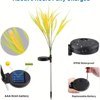 Autumn Wheat Solar Pathway Lights  DusktoDawn Waterproof Outdoor LED Walkway  Garden Lighting 5