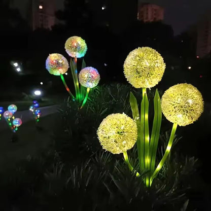 GardenGlow Dandelion Solar LED Lights - Waterproof Outdoor Solar Garden Lights