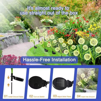 GardenGlow Dandelion Solar LED Lights  Waterproof Outdoor Solar Garden Lights 3