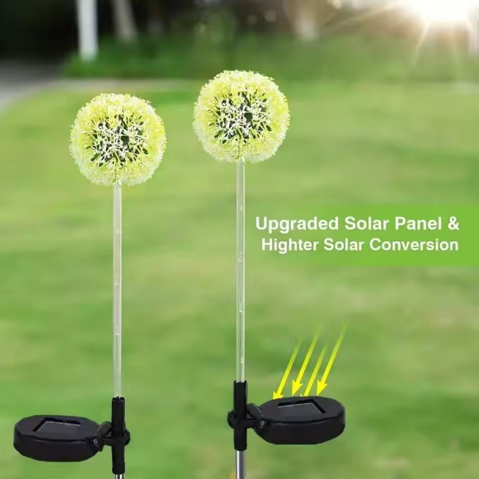 GardenGlow Dandelion Solar LED Lights  Waterproof Outdoor Solar Garden Lights 5