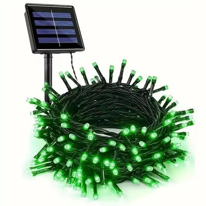 SolarGlow Green Solar String Lights – Waterproof Outdoor Decoration for Garden, Patio & Parties