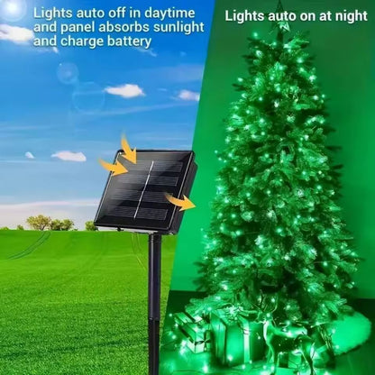 SolarGlow Green Solar String Lights  Waterproof Outdoor Decoration For Garden Patio  Parties 4