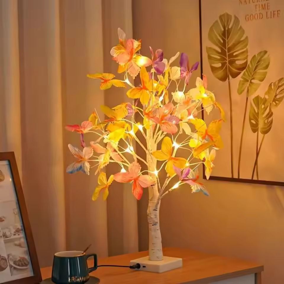 Elegant Birch Butterfly Tree Lamp 24LED Decorative Light For Cozy Home  Holiday Decor 2