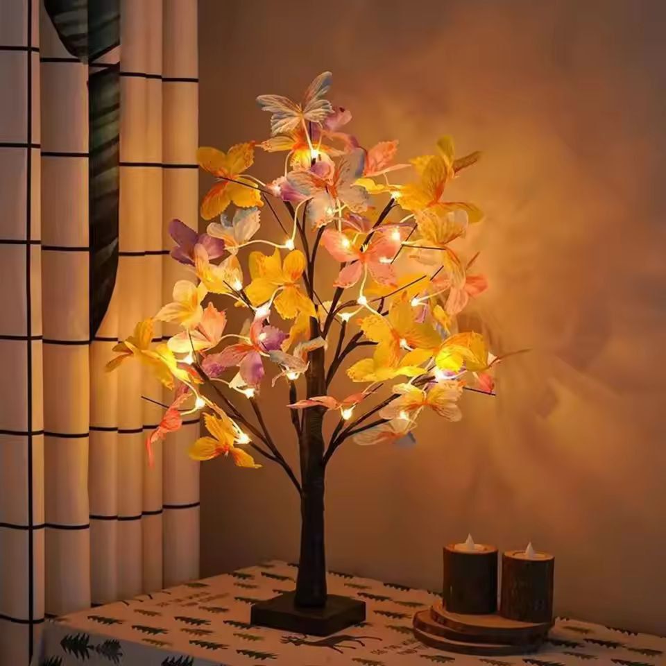 Elegant Birch Butterfly Tree Lamp 24LED Decorative Light For Cozy Home  Holiday Decor 3