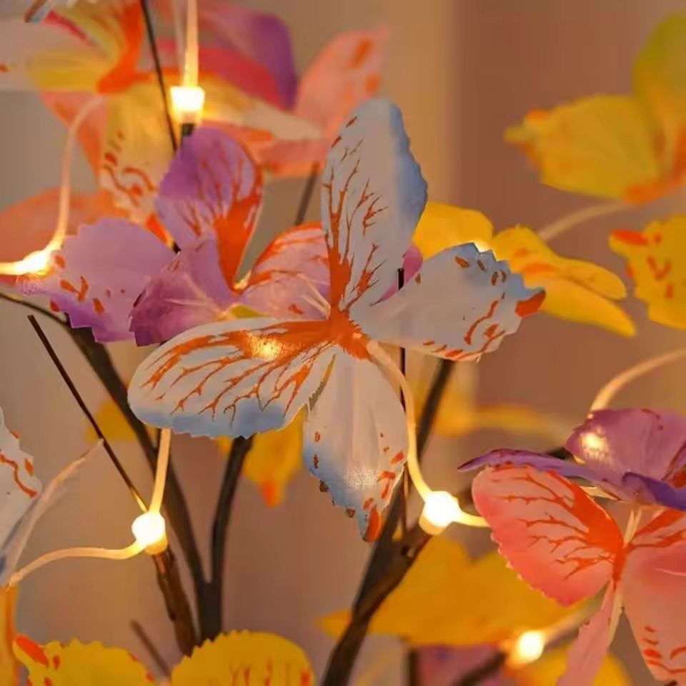 Elegant Birch Butterfly Tree Lamp 24LED Decorative Light For Cozy Home  Holiday Decor 5
