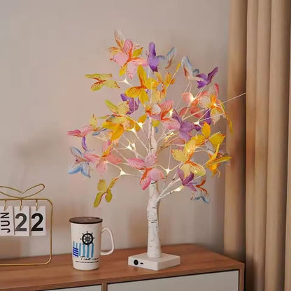 Elegant Birch Butterfly Tree Lamp 24LED Decorative Light For Cozy Home  Holiday Decor 6
