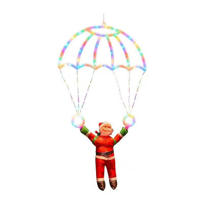 Santa Parachute Lantern LED String Lights  Festive Window  Outdoor Holiday Decor 5