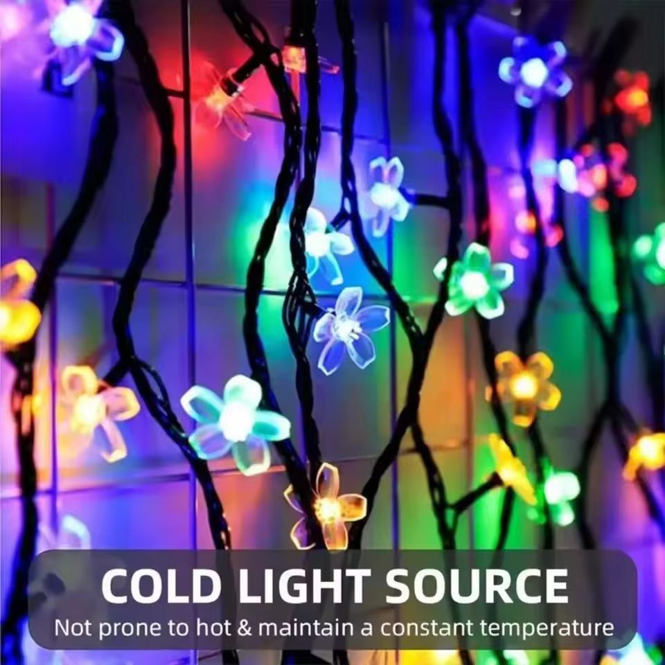 Solar Blossom Garden Lights Waterproof Cherry Blossom LED Outdoor String Lights 2