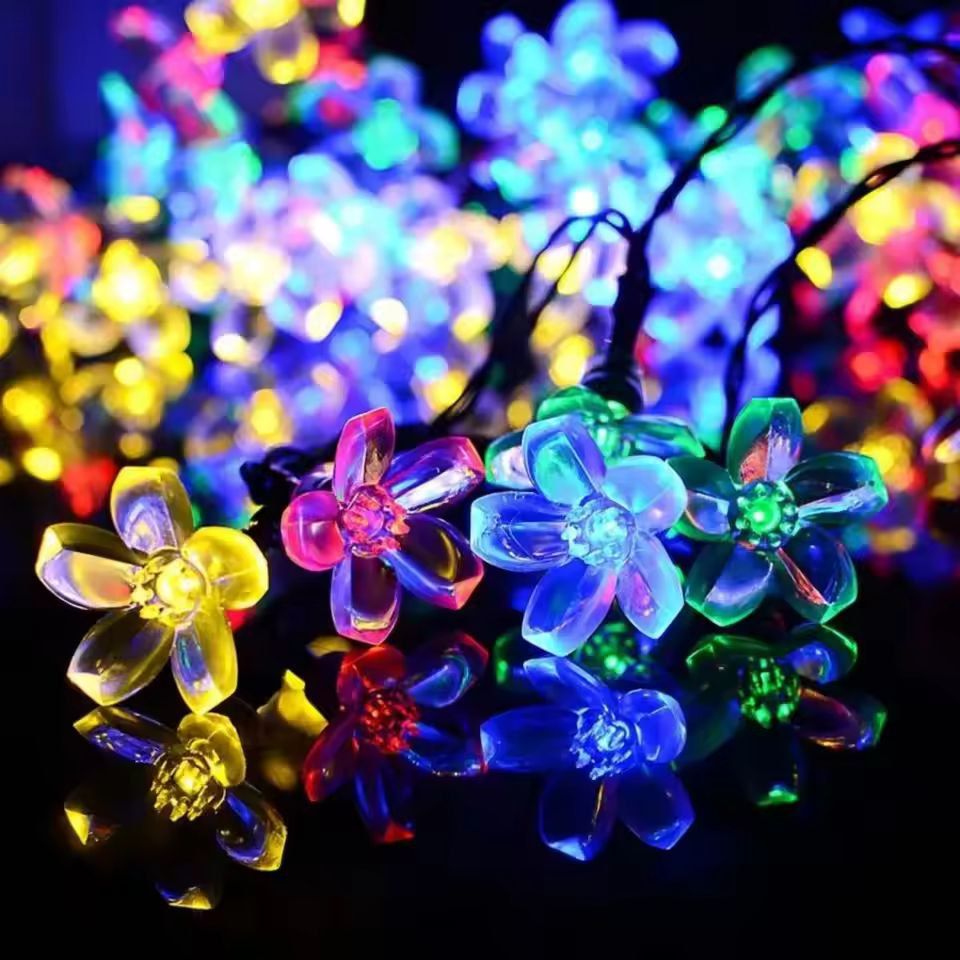 Solar Blossom Garden Lights Waterproof Cherry Blossom LED Outdoor String Lights 4