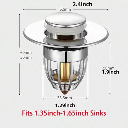 Premium Universal PopUp Sink Drain Stopper With Builtin Hair Catcher 3