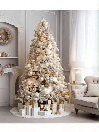 White Plush Christmas Tree Skirt Soft Fluffy Tree Base Cover For Cozy Holiday Decor 1