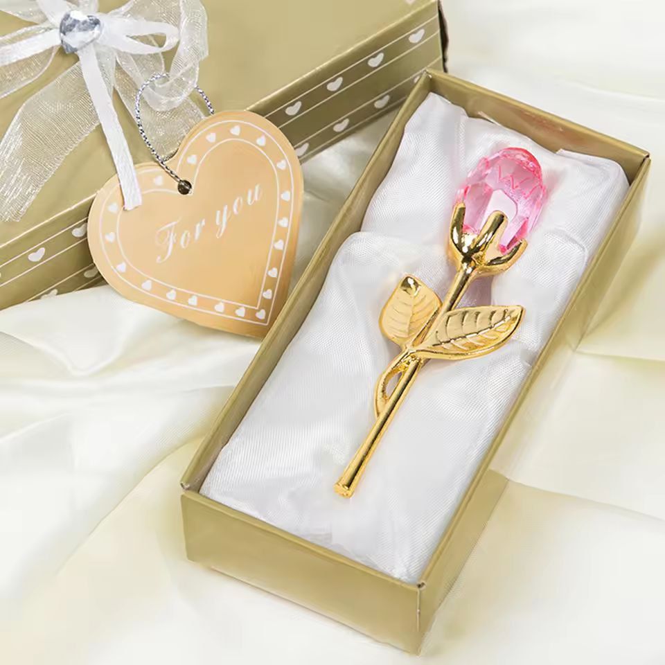 Elegant Eternal Glass Rose  Mini Crystal Flower Decoration  Gift 1