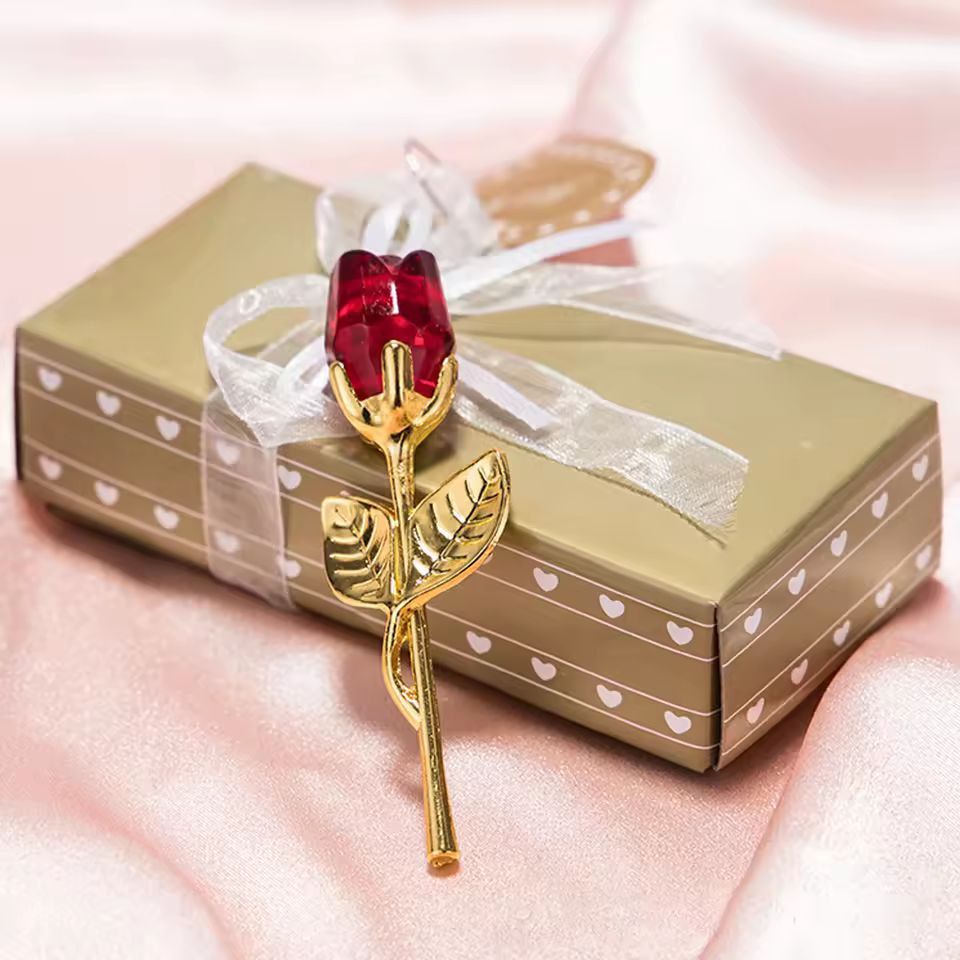 Elegant Eternal Glass Rose  Mini Crystal Flower Decoration  Gift 2