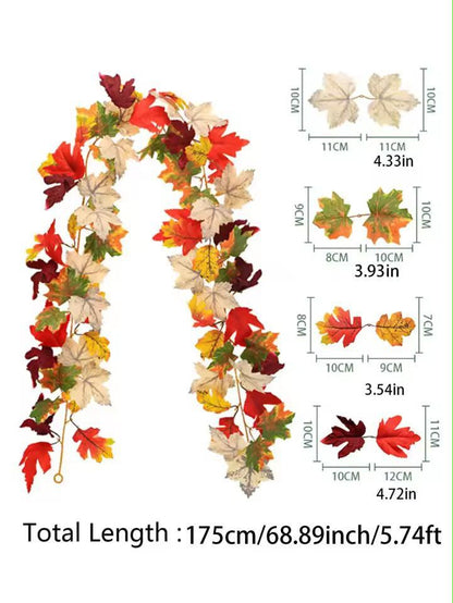 Harvest Glow Maple  Fruit Vine Garland 11