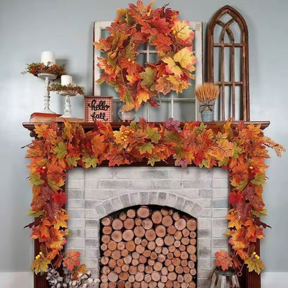 Harvest Glow Maple  Fruit Vine Garland 14
