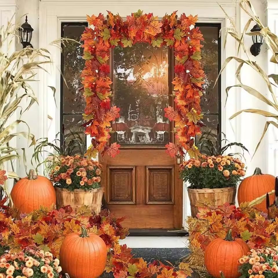 Harvest Glow Maple  Fruit Vine Garland 16