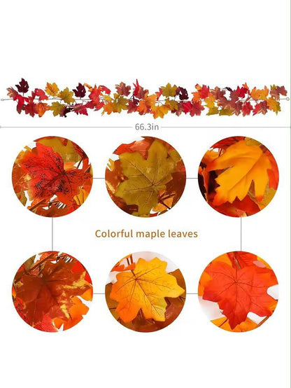 Harvest Glow Maple  Fruit Vine Garland 18