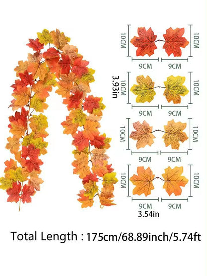 Harvest Glow Maple  Fruit Vine Garland 7