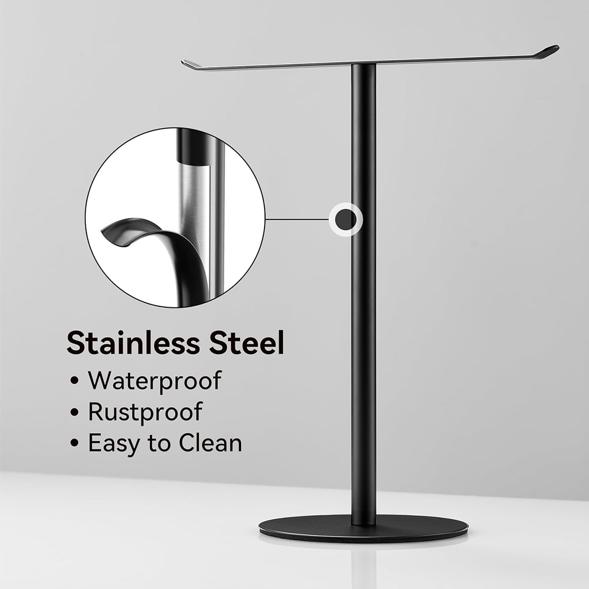 TShape Hand Holder Stainless Steel Counter Organizer Lightweight Bathroom Towel Racks For Kitchen A 2