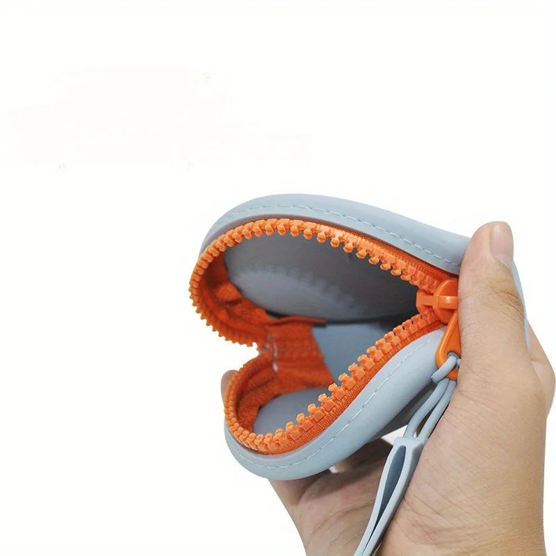 Mini Zipper Silicone Makeup Bag, Waterproof Coin Wallet, Headphone Storage