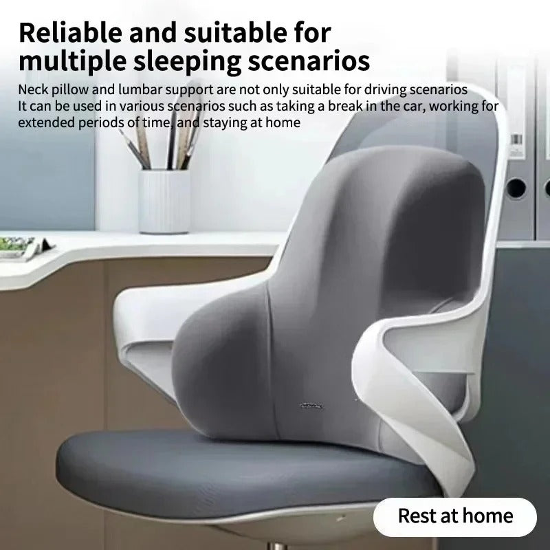 Memory Foam Lumbar Cushion - Multi-Scene Pain Relief for Car, Office, Gaming Chairs & Postpartum Support