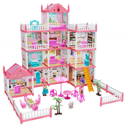 Assembly DIY Toy House Villa Princess Castle LED Lights For Girl Birthday Gifts 2