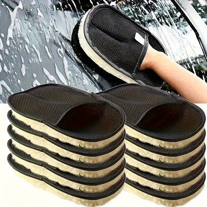 Car Cleaning Gloves, Microfiber Detail Brush, Interior & Exterior Dust Removal Tools