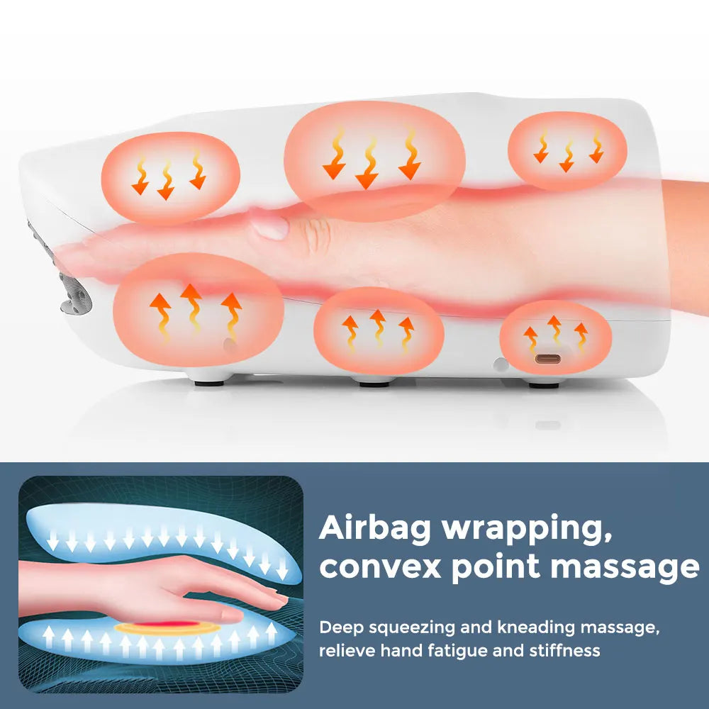 Electric Hand Massager Airbag Hot Compress Massager Air Compression Vibration Massage For Finger Pa 1