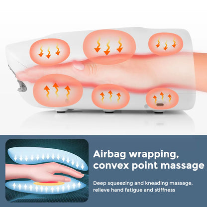 Electric Hand Massager Airbag Hot Compress Massager Air Compression Vibration Massage For Finger Pa 1