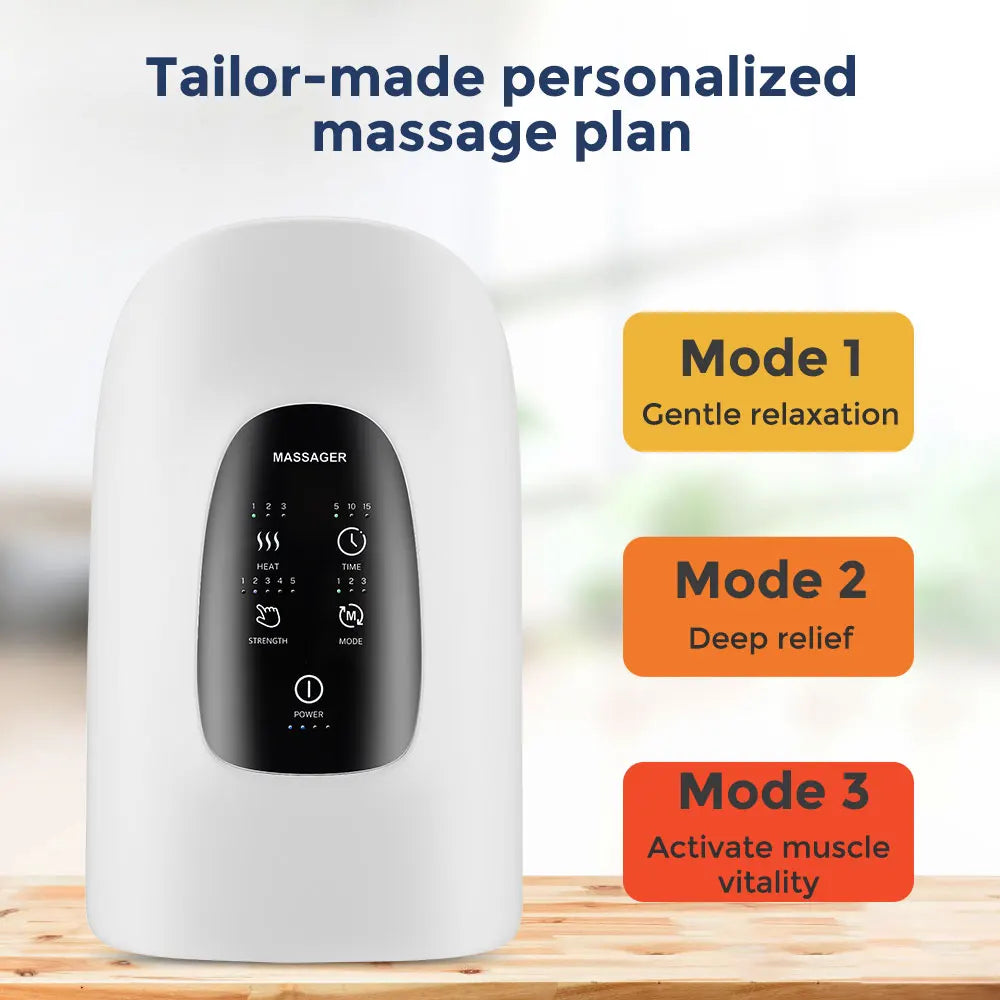 Electric Hand Massager Airbag Hot Compress Massager Air Compression Vibration Massage For Finger Pa 2