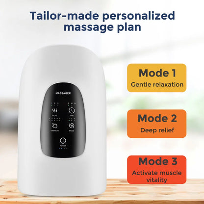 Electric Hand Massager Airbag Hot Compress Massager Air Compression Vibration Massage For Finger Pa 2