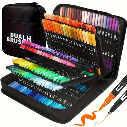 Watercolor Markers Set artVibrant Double-Ended Markers for Drawing, Durable Plastic Bodies, Ideal Christmas Gift