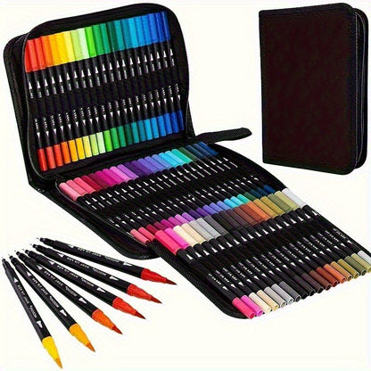 Watercolor Markers Set artVibrant Double-Ended Markers for Drawing, Durable Plastic Bodies, Ideal Christmas Gift