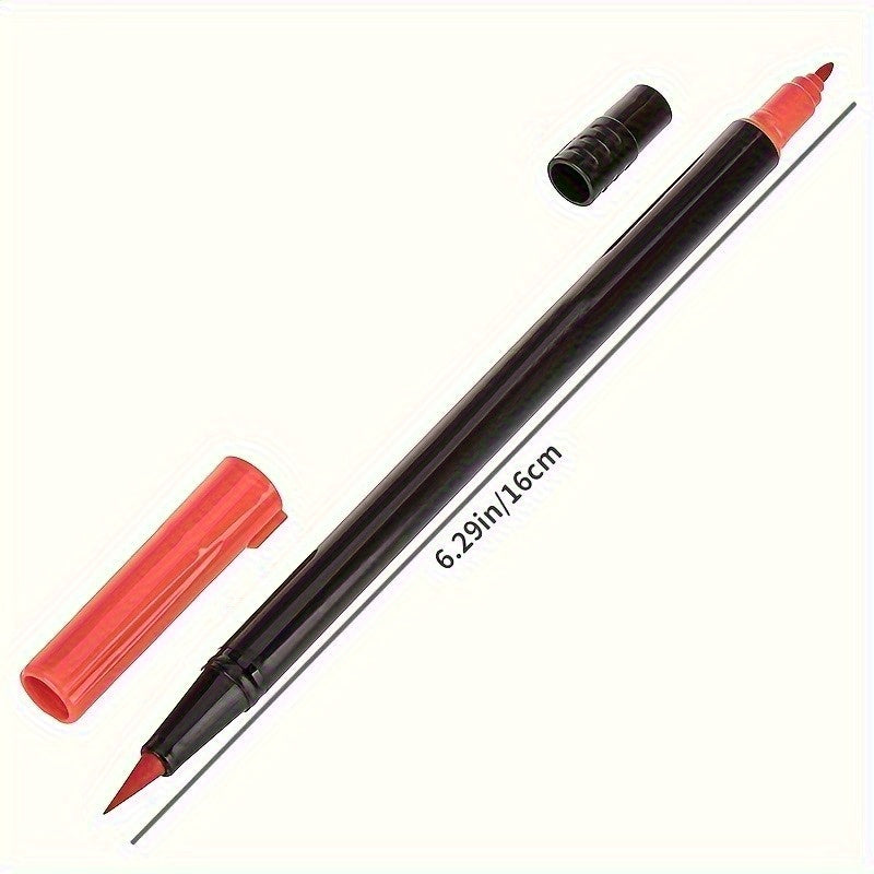 Watercolor Markers Set artVibrant Double-Ended Markers for Drawing, Durable Plastic Bodies, Ideal Christmas Gift