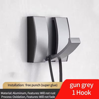 Folding NailFree Door Hook Rack OvertheDoor Towel  Clothes Hanger 1