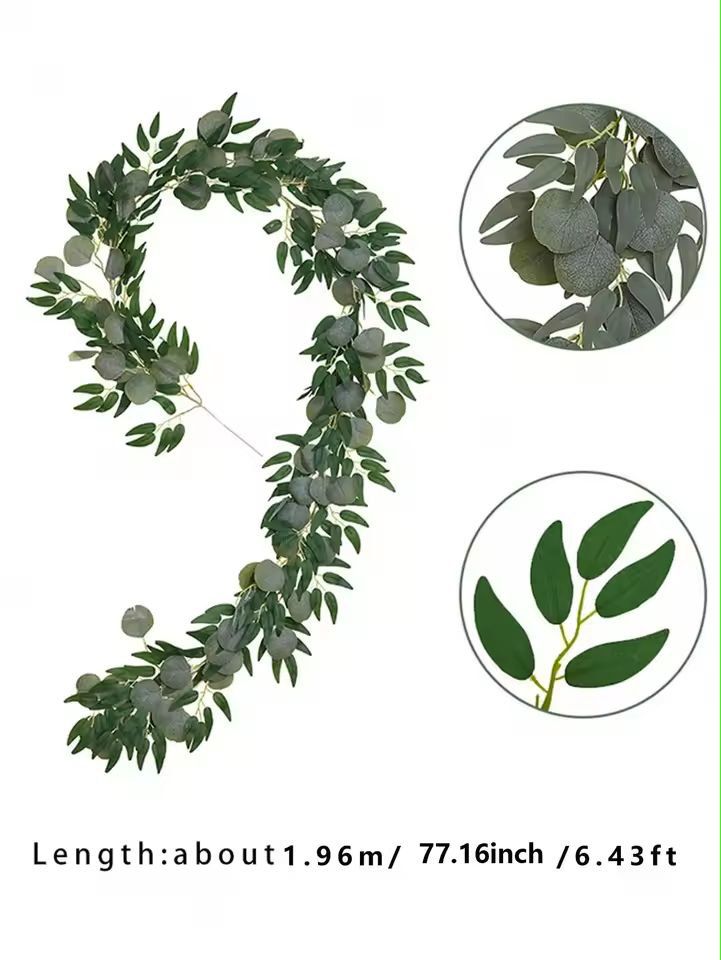 ItalianStyle Silk Ruscus Garland  Lush Hanging Greenery For Home  Event Decor 9