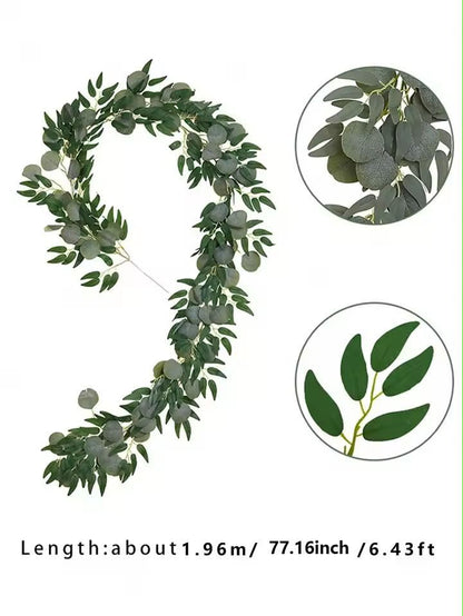 ItalianStyle Silk Ruscus Garland  Lush Hanging Greenery For Home  Event Decor 9