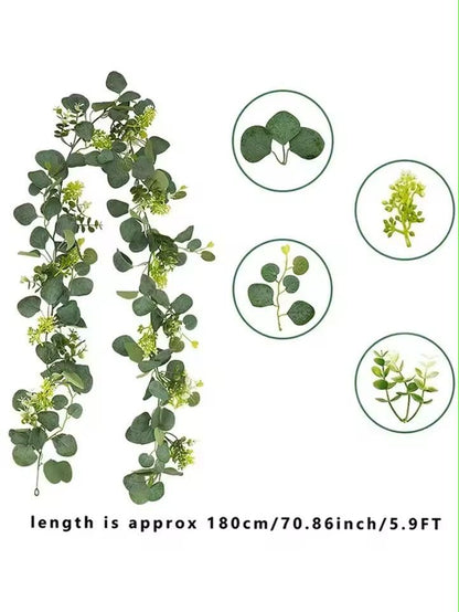 ItalianStyle Silk Ruscus Garland  Lush Hanging Greenery For Home  Event Decor 10
