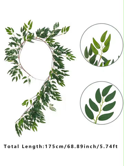 ItalianStyle Silk Ruscus Garland  Lush Hanging Greenery For Home  Event Decor 12