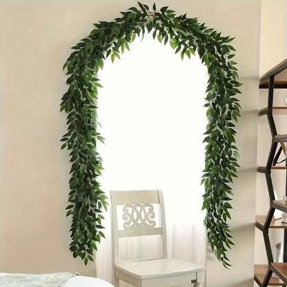 ItalianStyle Silk Ruscus Garland  Lush Hanging Greenery For Home  Event Decor 1